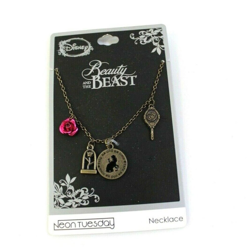 Disney Beauty and The Beast Multi-Charm Necklace